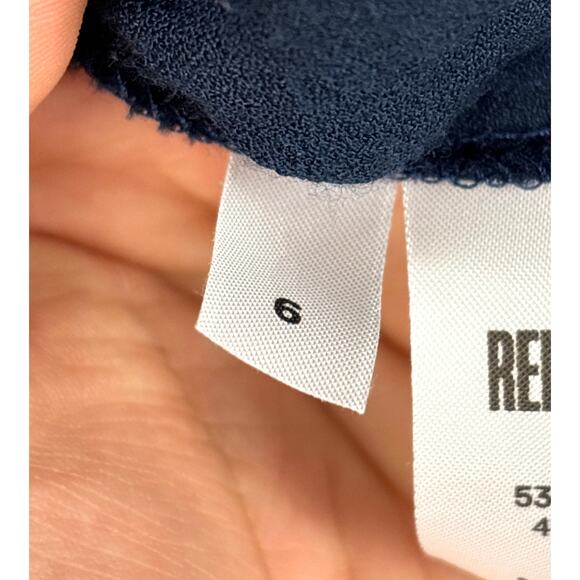 Reformation Women’s 6 Navy Blue Woodbury Button Up Long Sleeve Mini Dress - Picture 8 of 8